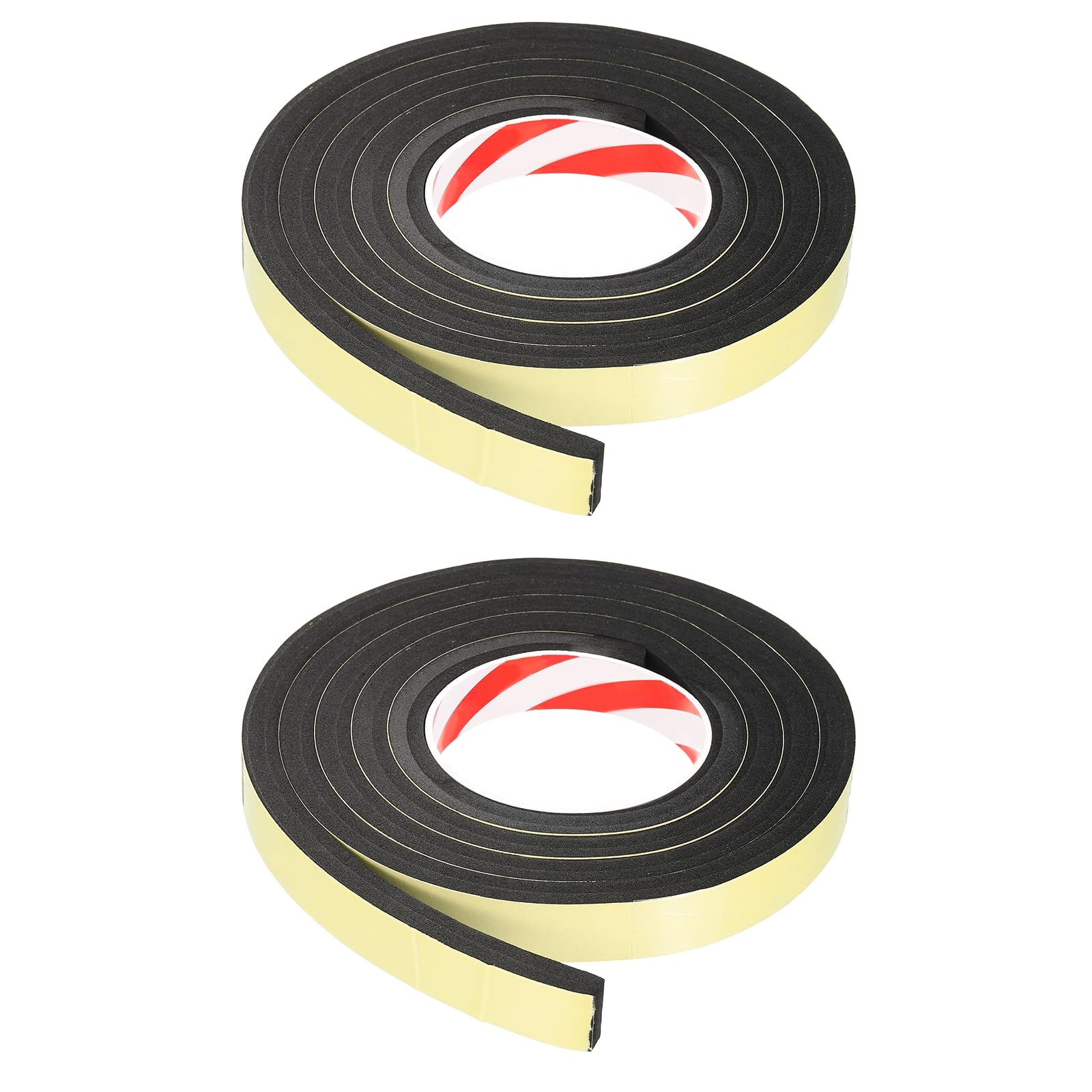 PATIKIL Foam Insulation Tape 20mm(W) x 8mm(T) x 2m(L), 2 Pcs Single-Sided Self Adhesive Weather Stripping Door Seal Strip for Door Window Air Conditioning, Yellow