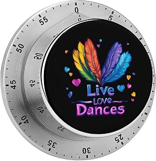 Live Love Dances Timers 60 Minute Countdown Kitchen Cooking Timer for Home Study
