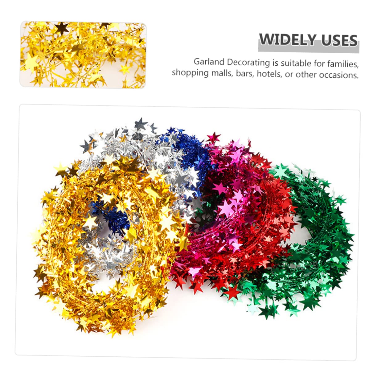 PRETYZOOM Lot De 5 Guirlandes De Noël Aux Couleurs Assorties Guirlandes Lumineuses pour Décoration Darbre De Noël 6 Pièces X 5