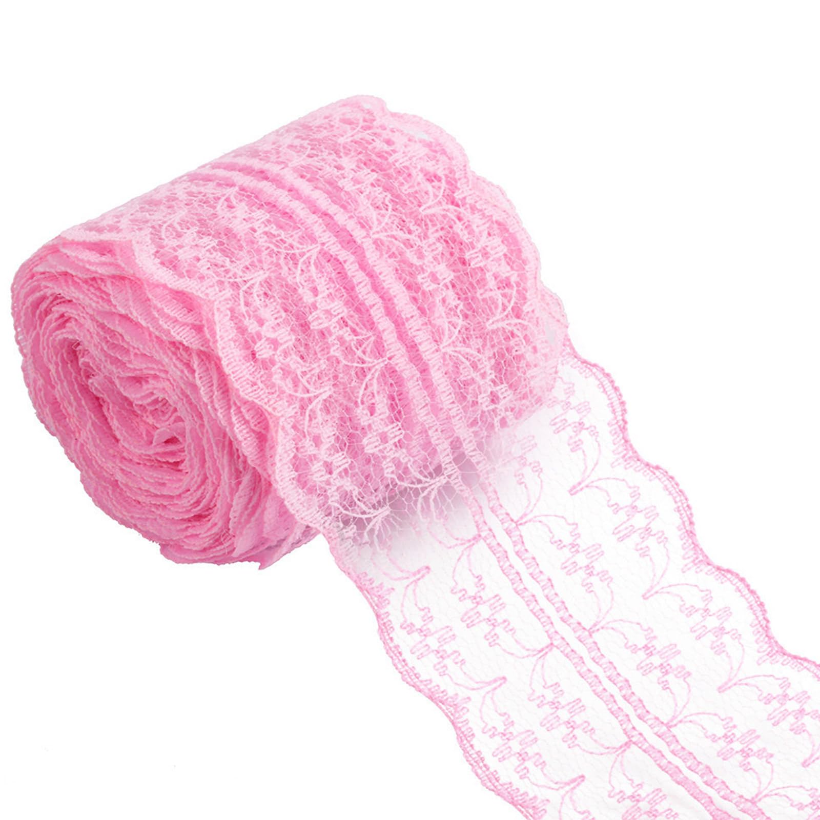 alloneslife Water Soluble Lace 4cm Wide for Family Craft Sewing Projects and Wedding Decoration Polyester Fabric Sturdy Designs Wide Lace Trim