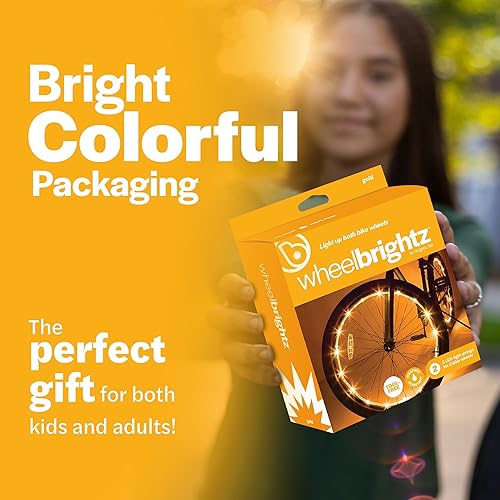 Vista 76 de Wheelbrightz - Luces LED para rueda de bicicleta, brillantes y coloridas - Se adaptan a neumáticos delanteros o traseros - Tubo resistente a la Verde