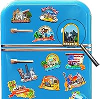 Vista 4 de Imán de madera para nevera de Seattle Washington USA Monumentos 3D de viaje, recuerdos coleccionables, decoración hecha a mano -1921