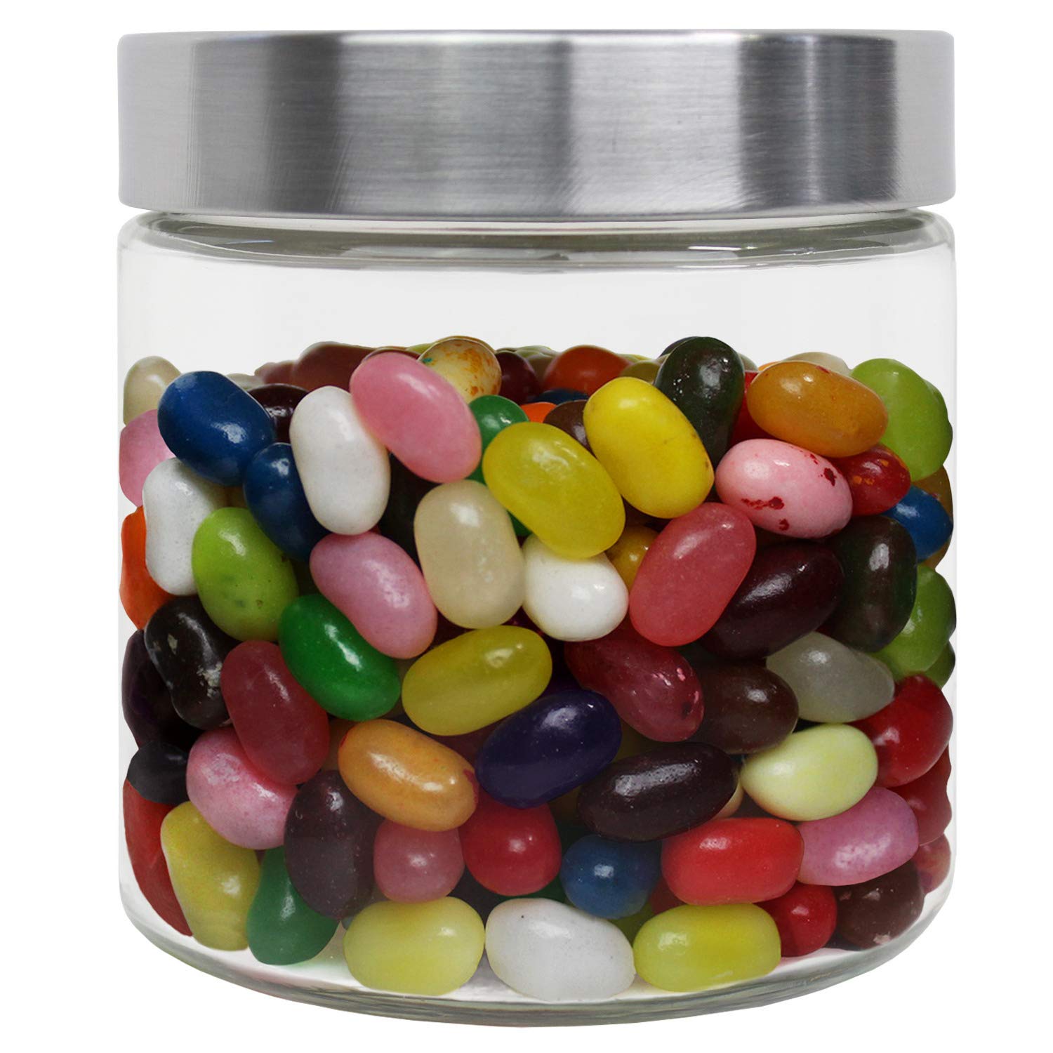 Blue Donuts Classic Square 50 oz (1500 ml) BPA Free Glass Jars with Stainless Steel Airtight Lids - Food Storage Containers, 700 ML Clear Jars