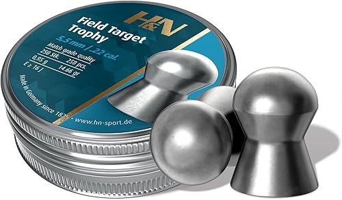 H&N Field Target Trophy .22 Cal Round Nose Pellets