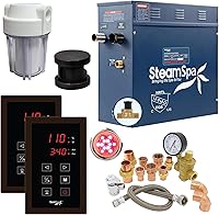 Vista 20 de SteamSpa Generador de sauna de vapor de 4.5kW, paquete ejecutivo, generador de vapor de 240 V con panel táctil, cabezales de vapor, válvula
