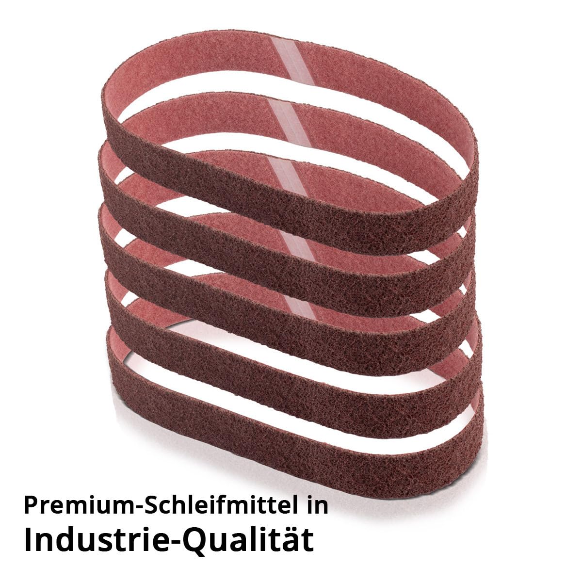 STAHLWERK Set di 5 nastri abrasivi in tessuto non tessuto, grana media, 40 x 760 mm, nastro abrasivo in tessuto non tessuto, nastri abrasivi universali, abrasivi per levigatrici a nastro, levigatrici