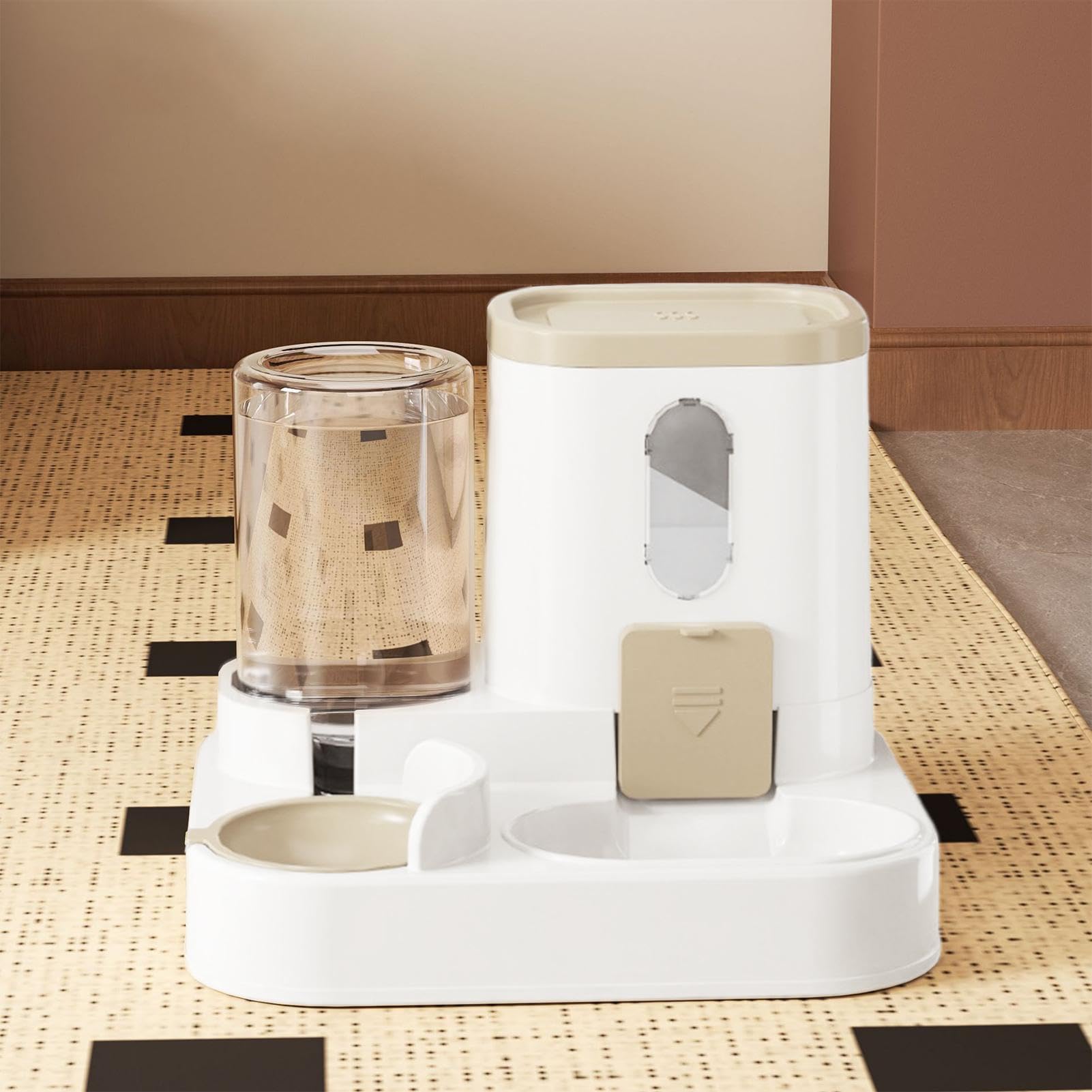 automático para gatos | Dispensador automático de alimentos y cuenco de agua | Alimentador de alimentos y dispensador de agua en juego para gatos, perros y mascotas pequeñas