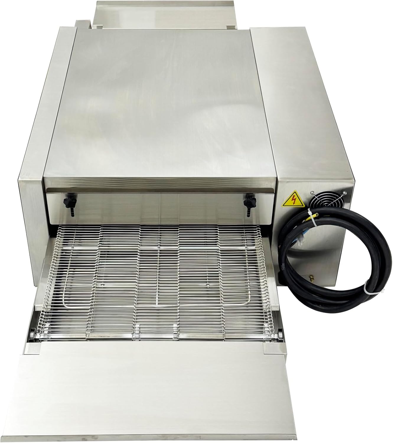 Commercial Conveyor Pizza Oven 18" Belt, 32~572°F (0~300℃) Temperature Control, 10.2KW Countertop Electric Pizza Oven for Pizzerias, Cafes, Fast Food Restaurants & Bakeries 220V 1-phase