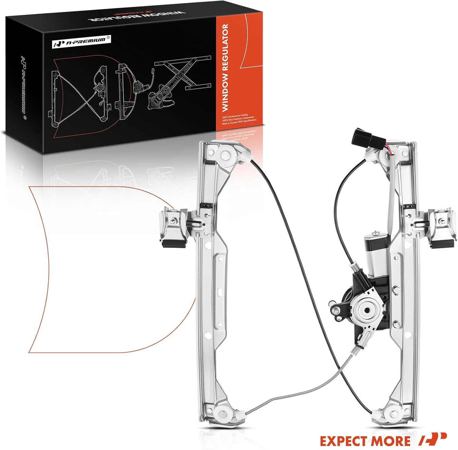 A-Premium Power Window Regulator with Motor Compatible with Chevrolet HHR 2006-2011 Wagon Front Left Driver Side