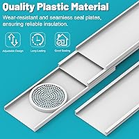 Vista 3 de Kit de ventilación de aire acondicionado portátil para puerta corrediza, paquete de 6 placas ajustables para balcón, hasta 90 pulgadas, apto