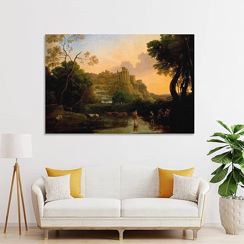Miniatura 4 de Claude Lorrain - Póster de vista ideal de Tivoli, pintura decorativa en lienzo, arte de pared, póster de sala de estar, pintura de dormitorio, 12 x