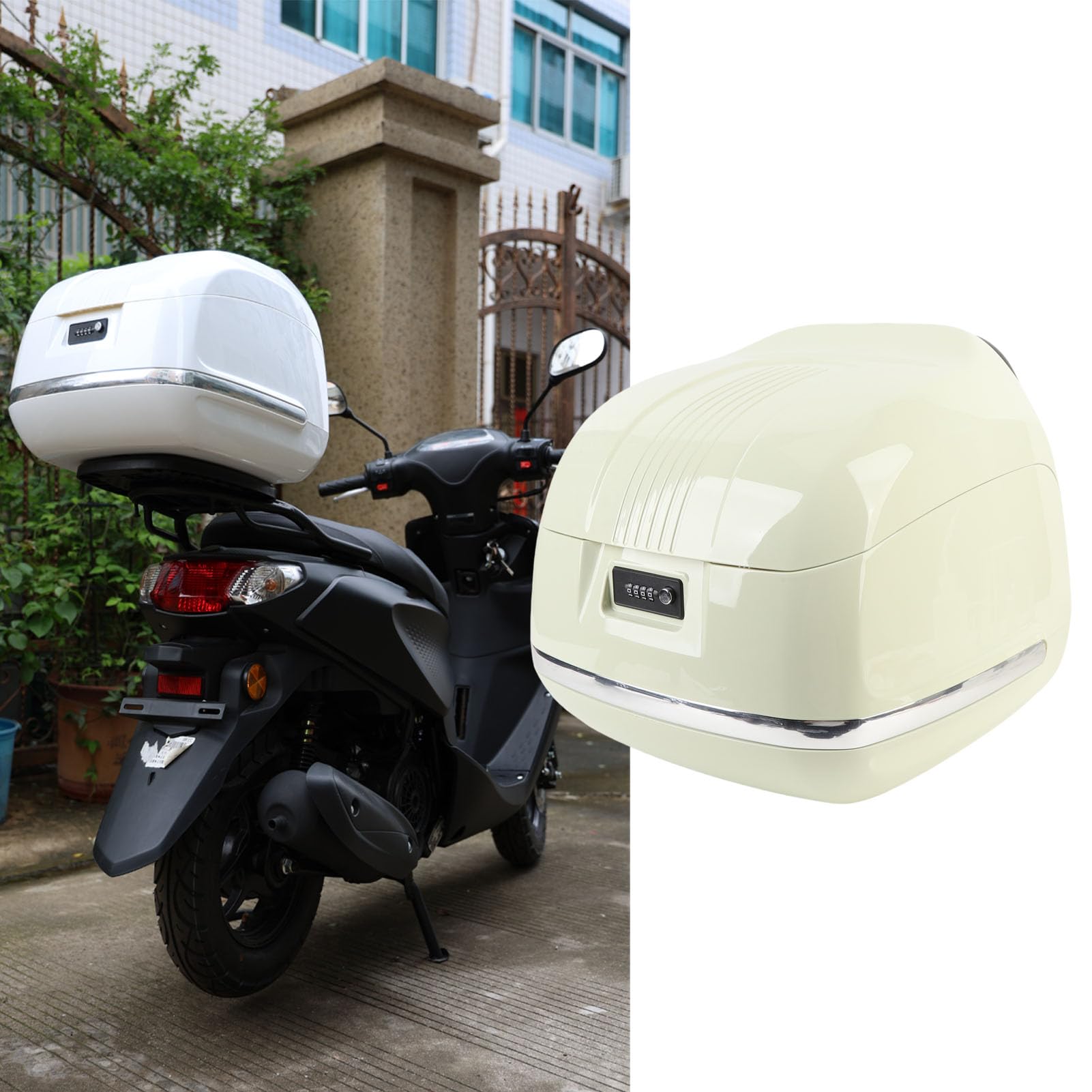 VBESTLIFE Moto Top Case 35L Imperméable Pluie Coffre de Rangement