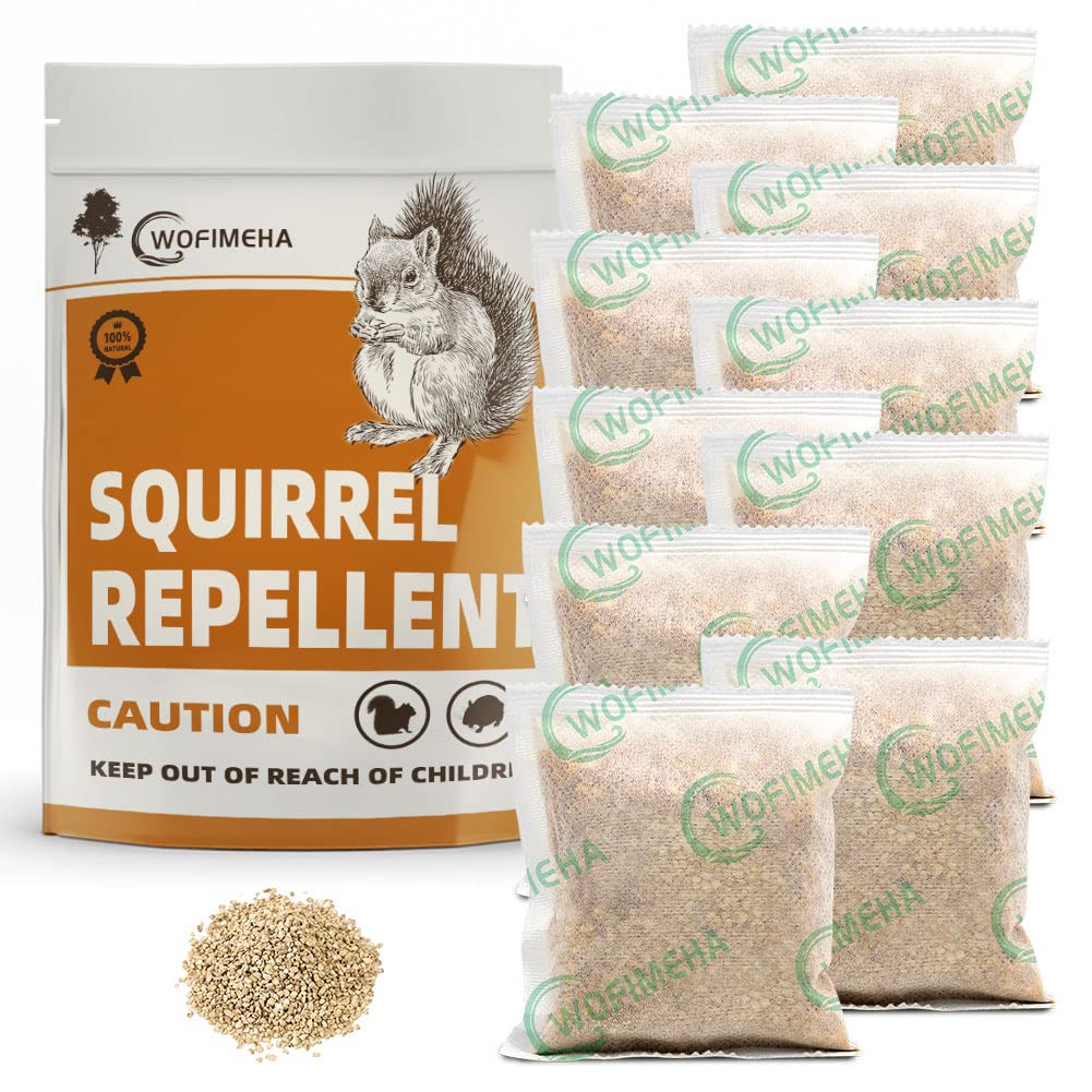 ANEWNICE Squirrel Repellent Outdoor,Mint Squirrel Deterrent,Chipmunk Repellent for Cars, Attic,Wofimeha Squirrel Repeller for Garden,Plants, Natural Rodent Repellant Indoor&Outdoor -10Packs