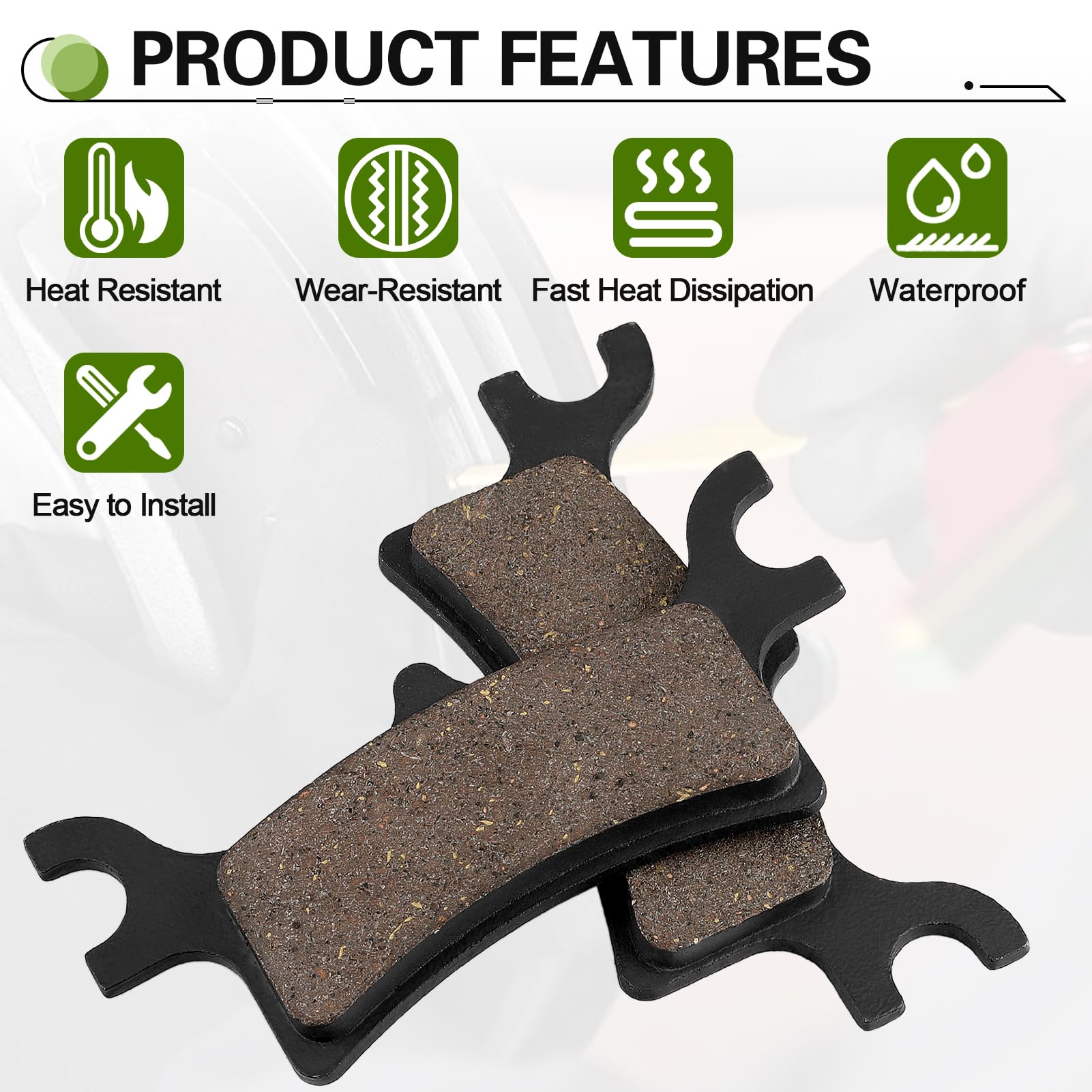 Mabutingti Plaquettes De Frein Avant Arrière Frittées Polaris Sportsman 400 450 500 600 700 800 & Plus - Kit Complet