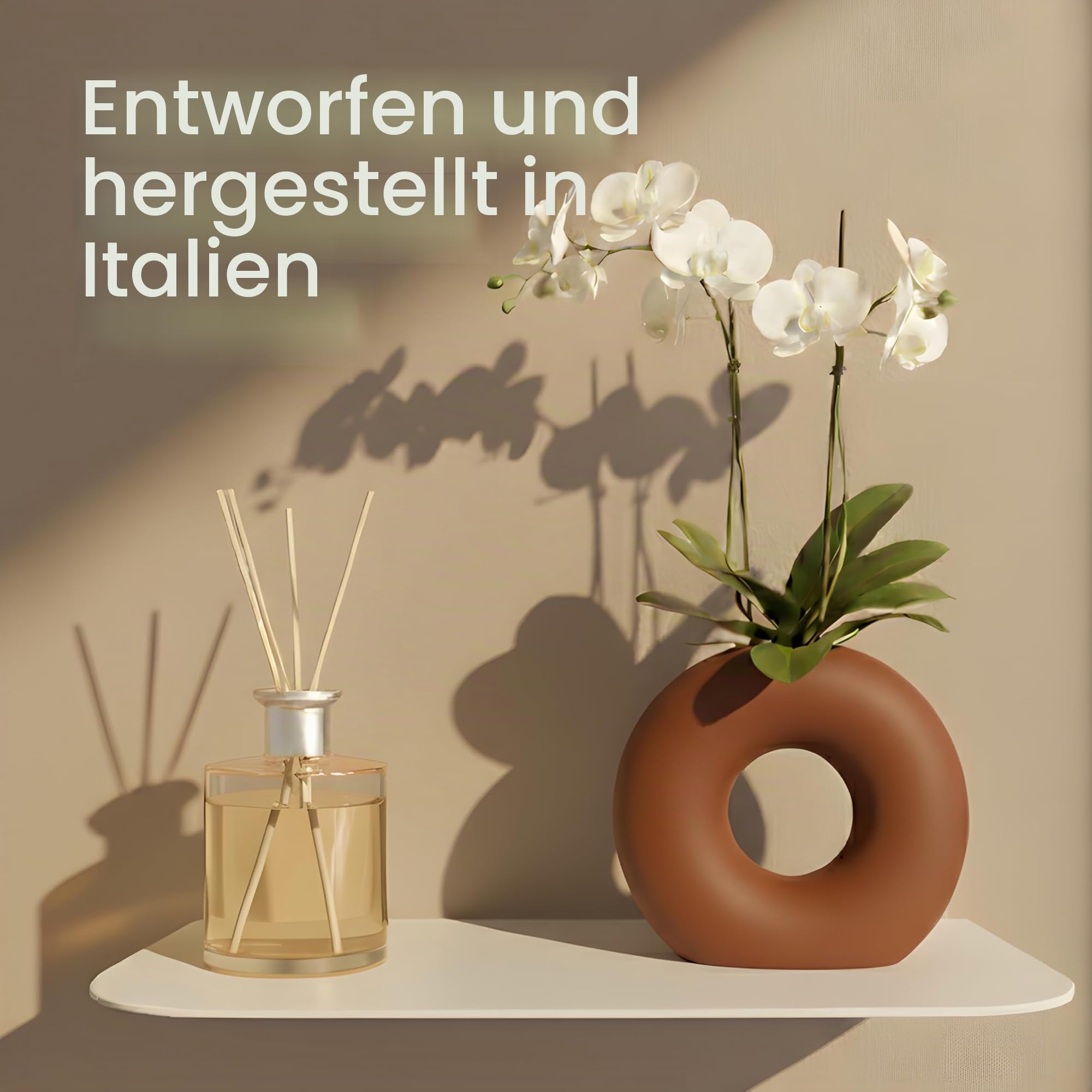 Audace Orizzonte – Wandregal aus Stahl, Mattweiß, 30 cm | Schweberegal für Bad, Wohnzimmer, Schlafzimmer, Flur | Belastbar bis 10 kg | Made in Italy