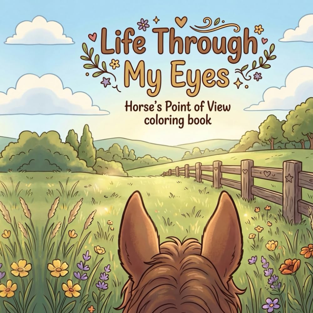 Life Through My Eyes, Horse’s Point of View coloring book: Best gift for horses riders and lovers (Creative Point of view coloring book)