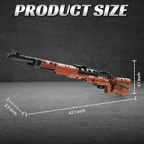 Miniatura 2 de CASEIER Juegos de armas de bloques de construcción de 98K, juguetes del ejército grande 1:1 para niños, adultos y adolescentes, pistolas modelo de