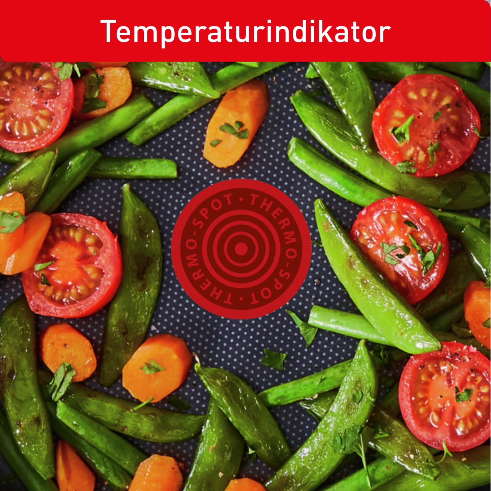 Tefal Duetto 3-teiliges Pfannenset 20,24 und 28 cm, Bratpfannen mit Thermo-Signal bei idealer Bra... Ansicht 5