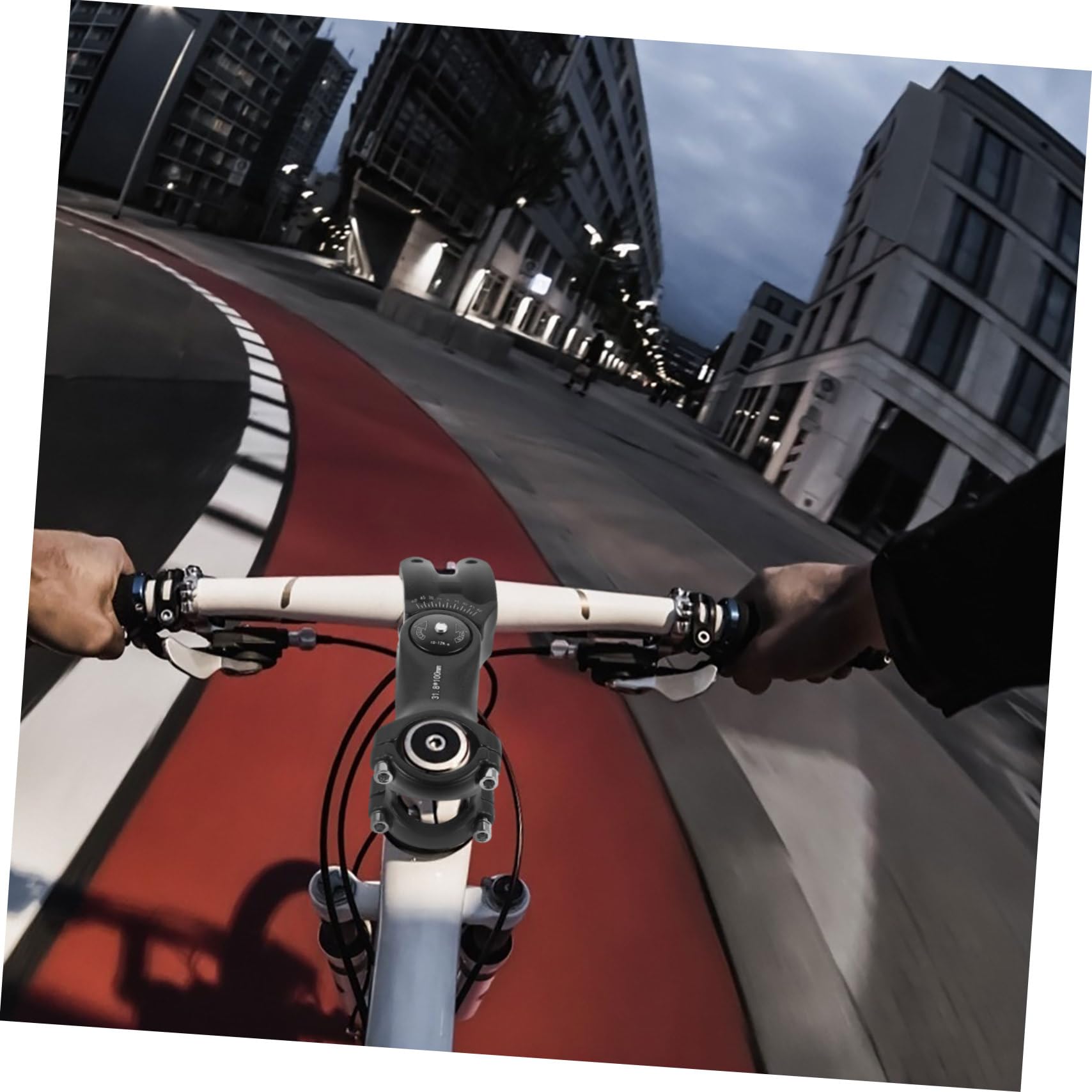 Sosoport Manubrio Regolabile Montagna Reser per Manubrio per Biciclette alzate ergonomico Montante per Mountain Bike Attacco Manubrio Bici Lega di Alluminio Black