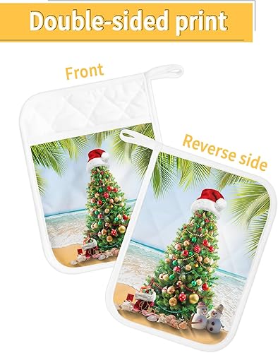 Miniatura 10 de Juego de 5 agarraderas de tela de toalla para cocina, antideslizante y aislante de calor, juego de 5 agarraderas de tela de toalla con bolsillo,