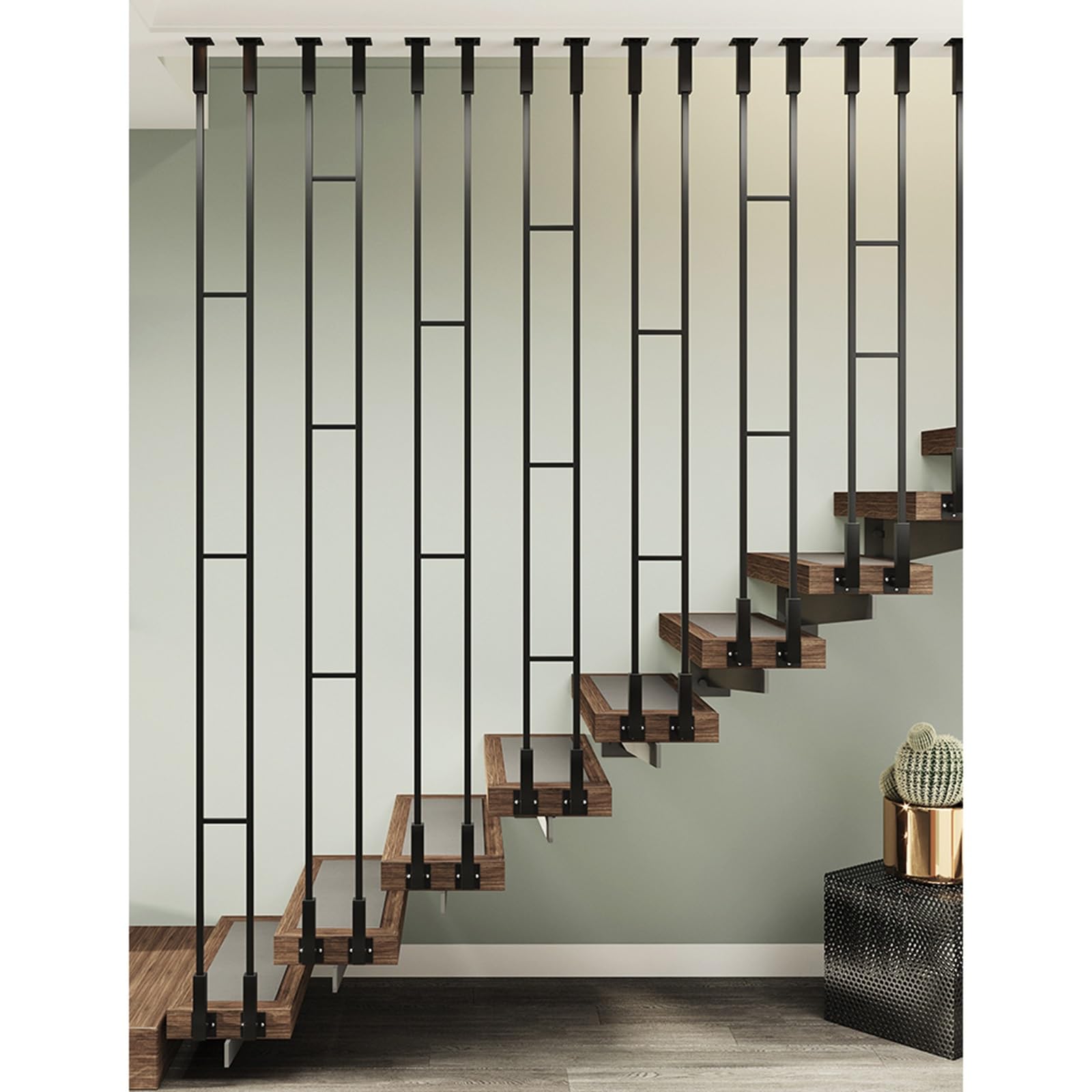 balaustres husillos balaustres de escalera Balaustres De Hierro Para Escaleras Interiores De 50-240 CM De Largo, Husillos De Escalera De Metal Para Lofts De Sótanos, Remodelación De Escaleras De Ofici