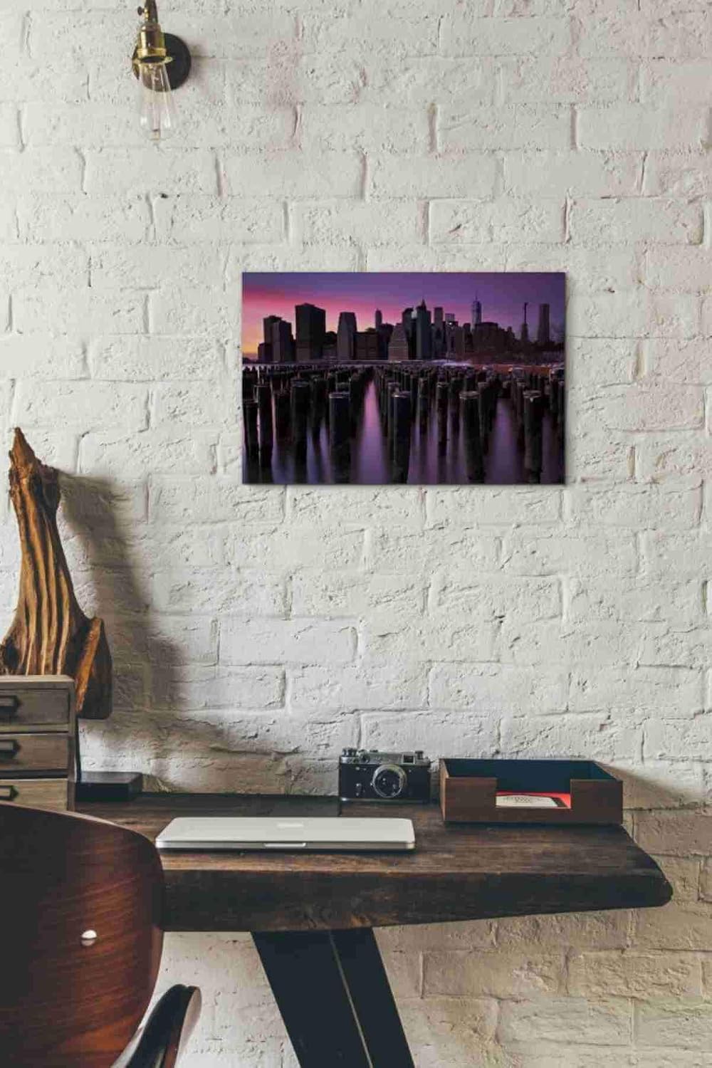 Epic Graffiti 'Manhattan Glow' by Katherine Gendreau, Canvas Wall Art, 18"x12"
