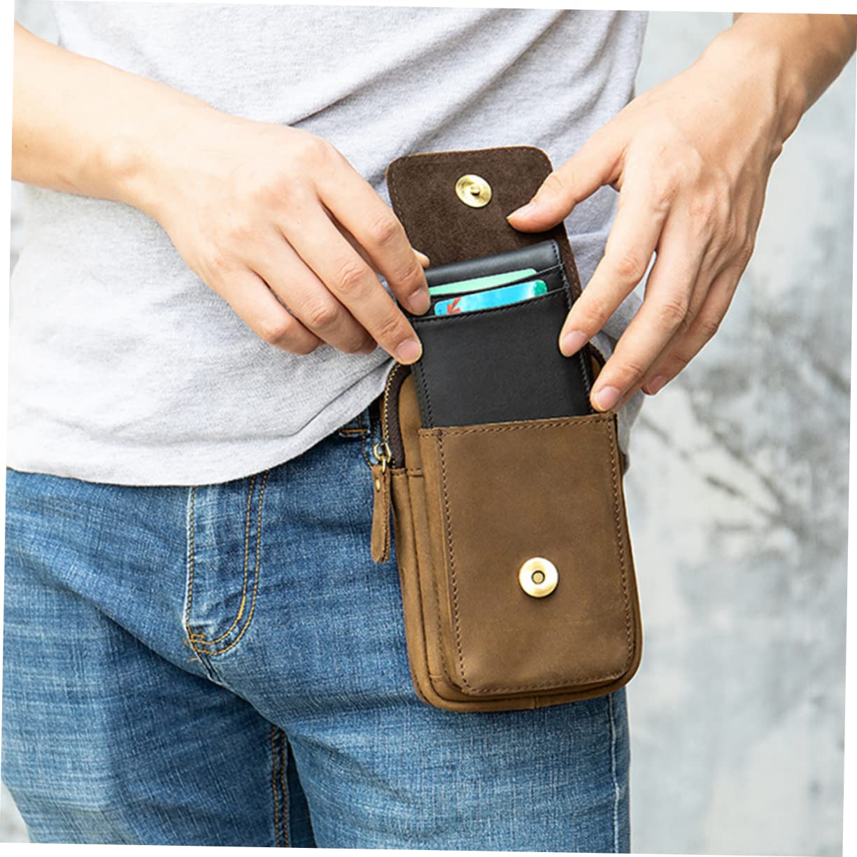 COLLBATH Ceinture pour Téléphone Portable Pochette Multifonction Clip Ceinture pour Randonnée Léger Compact Résistant Aux Rayures pour