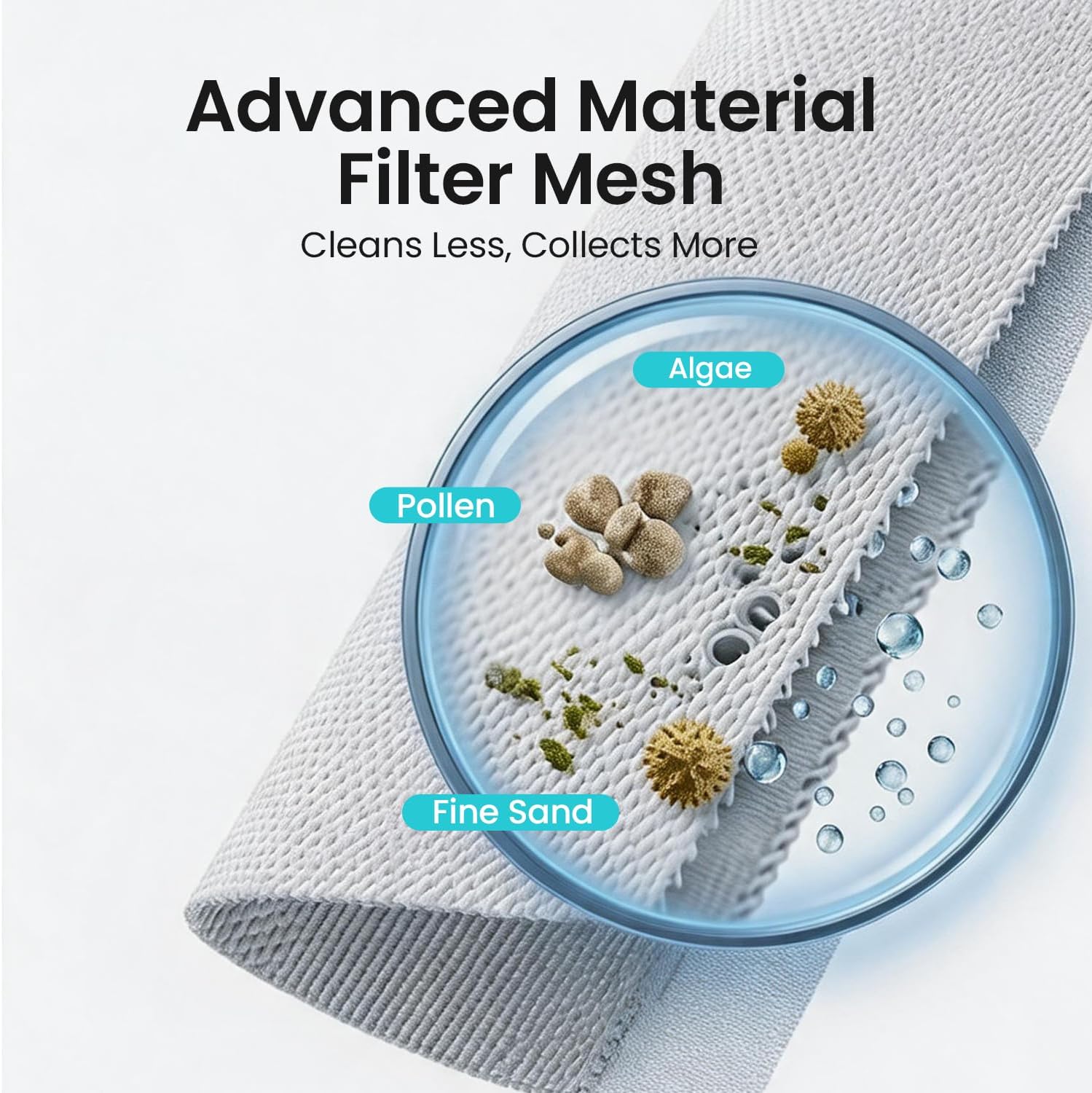 Ultra-fine 3 µm Filter Replacement for Aiper Scuba S1 Robotic Pool Cleaner for Enhanced Clarity - Compatible with Both Standard and Upgrade Models - 2 pcs