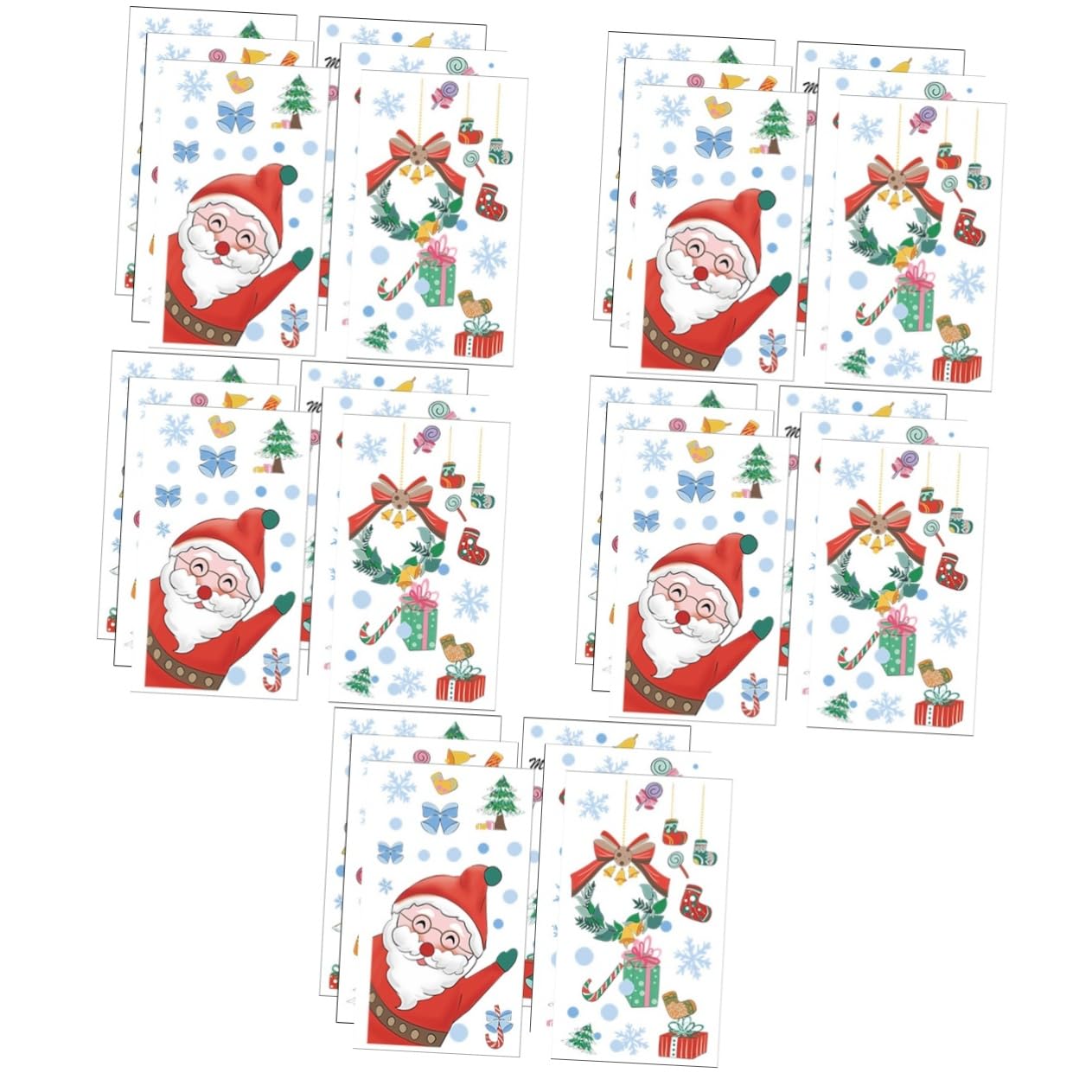 TOPBATHY 30 Blätter Weihnachtsfensteraufkleber Santa Fenster Haften Weihnachtsaufkleber Weihnachtsdekorationen Für Fensterabdeckungen Schneeflockenfenster Haften Wandtattoo Weihnachten Pvc