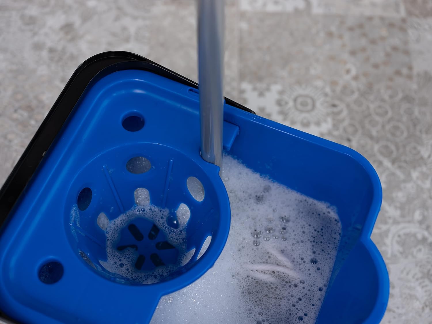 Addis Mop Pail and Wringer in Royal Blue, 12L Capacity, 27.5 x 35 x 24.5 cm