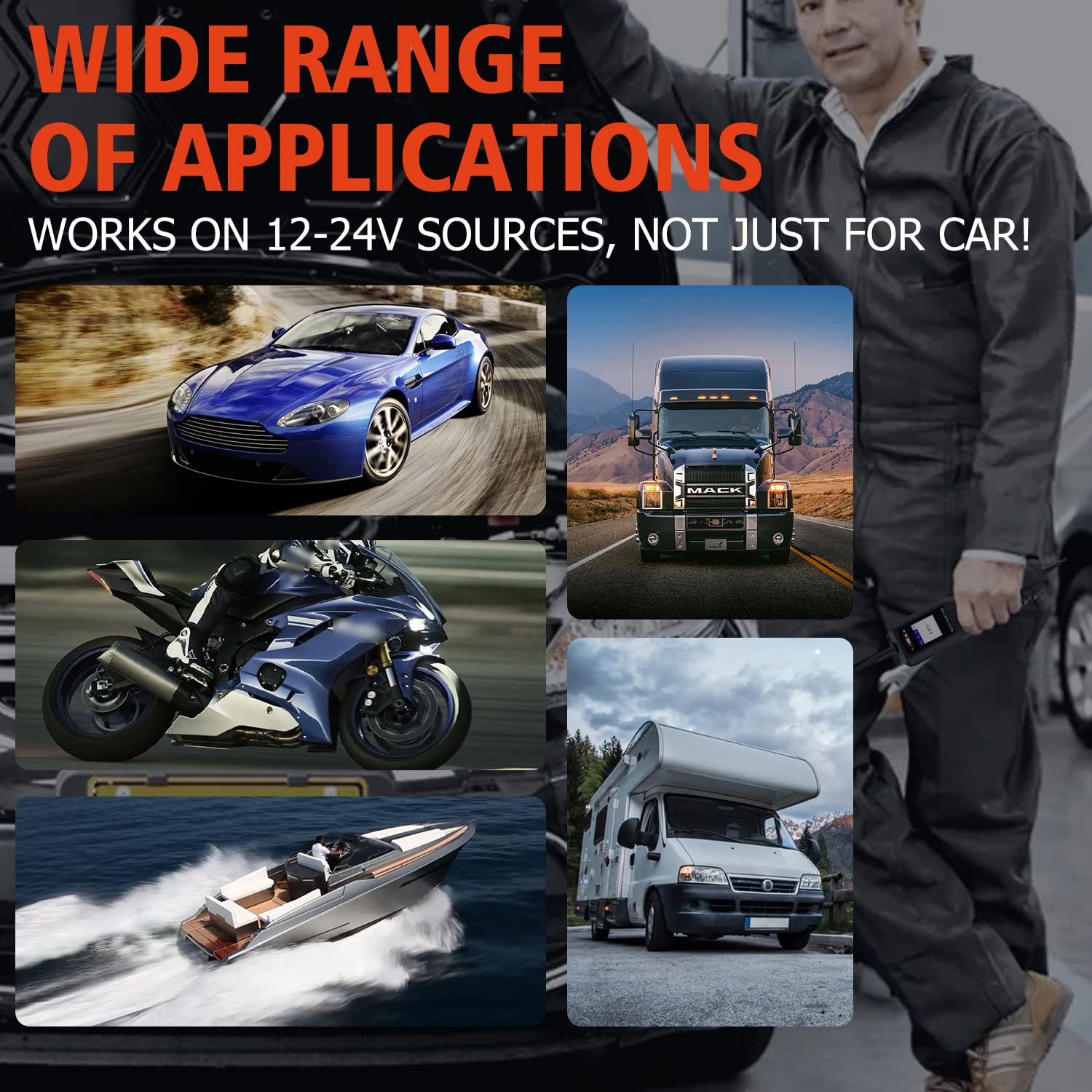 ANCEL PB100 Automotive Power Circuit Probe Tester, 12V 24V Car