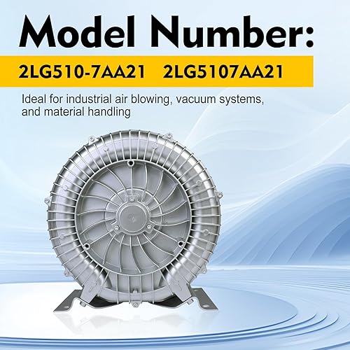 Miniatura 3 de 2HP Soplador regenerativo 1.75 kW 150 CFM 2" BSP 110-120V Bomba de vacío industrial de alta presión para soplado de aire o succión para 2LG510-7AA21