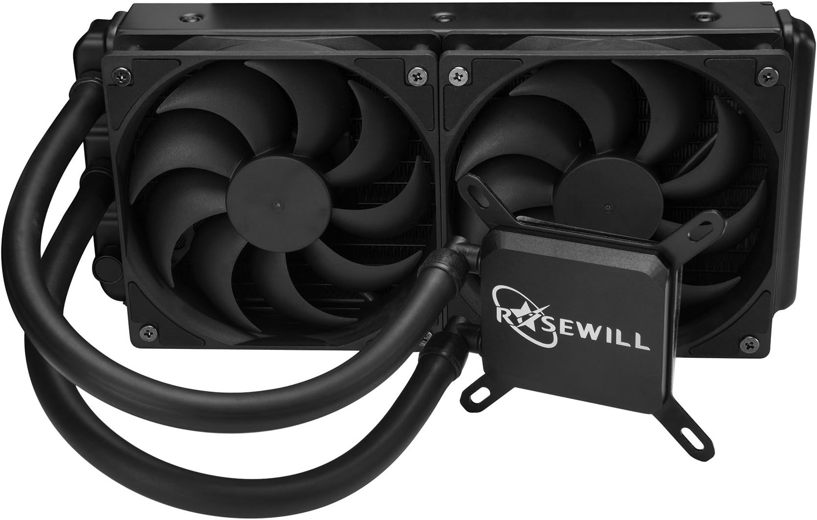 Rosewill CPU Liquid Cooler, Closed Loop PC Water Cooling, Quiet Dual 120mm PWM Fans, Intel LGA 2011/2066/1366/1150/1151/1155/1156/775, AMD AM4/AM3+/AM3/AM2+/AM2/AM1/FM2+/FM1 -PB240