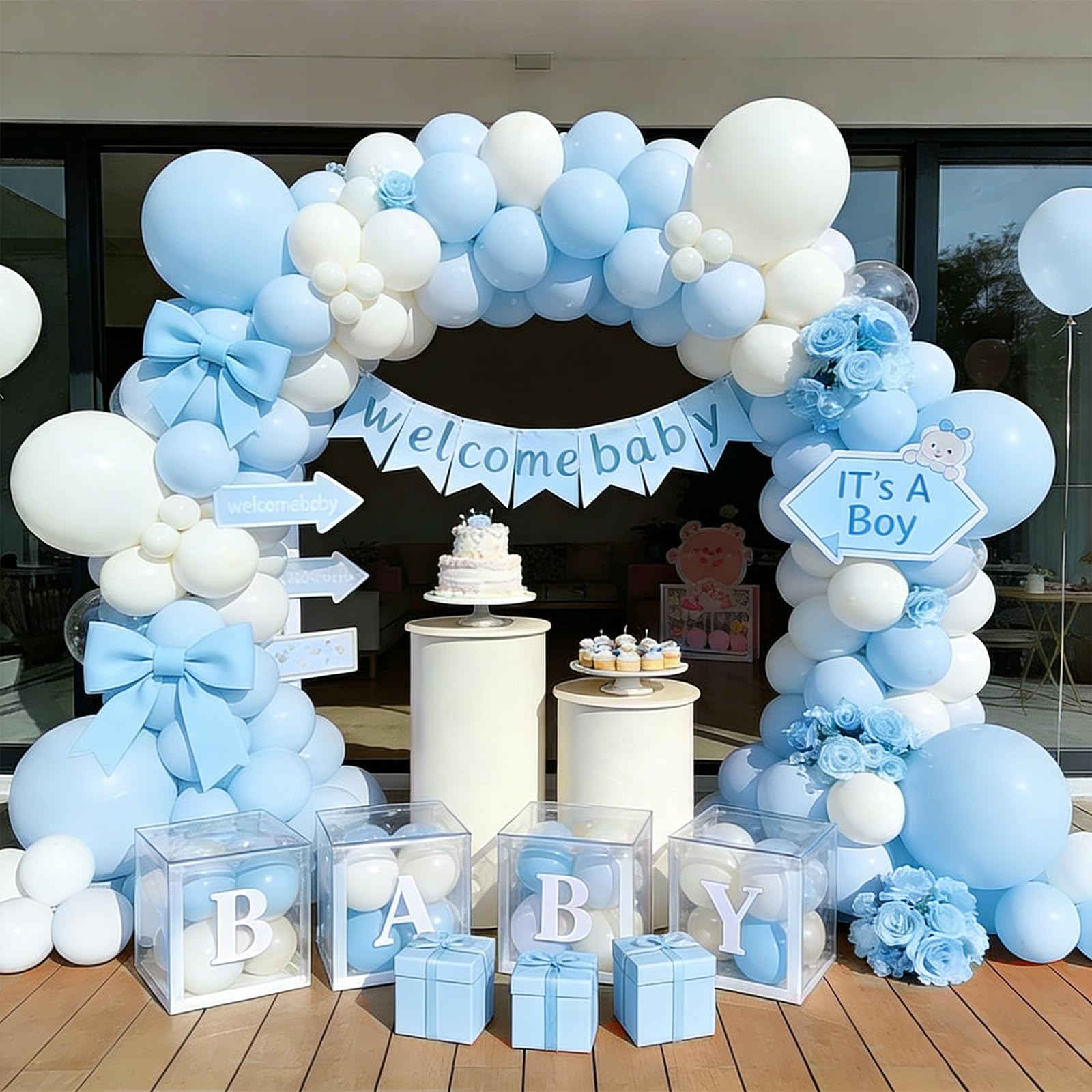 Runde Ballonbogen Kit,2.5M Metall Luftballonbogen,Größ Ballonbogen Gestell, Hochzeitsbogen, Luftballon Ständer für Geburtstag, Hochzeit, Babyparty, Abschlussfeier Dekoration
