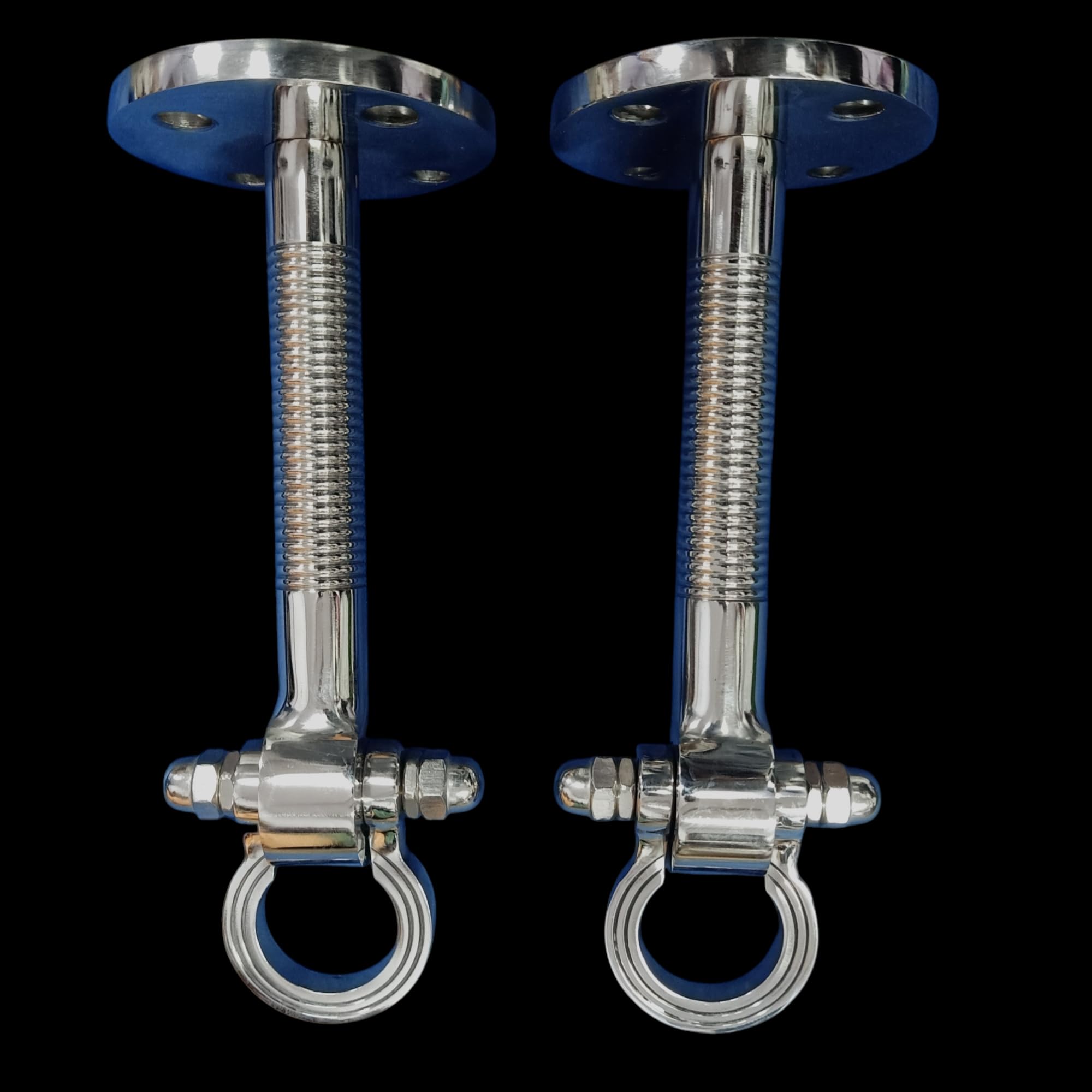 KKRIYA HOME DECOR 10 inch HI-Grade Heavy Duty Pure Stainless Steel Super Quality Life TIME WARRENTY, Ceiling KADA Swing, Weight Capacity of 2000KG, (Pack of 2PCS) Strong and Sturdy. 1