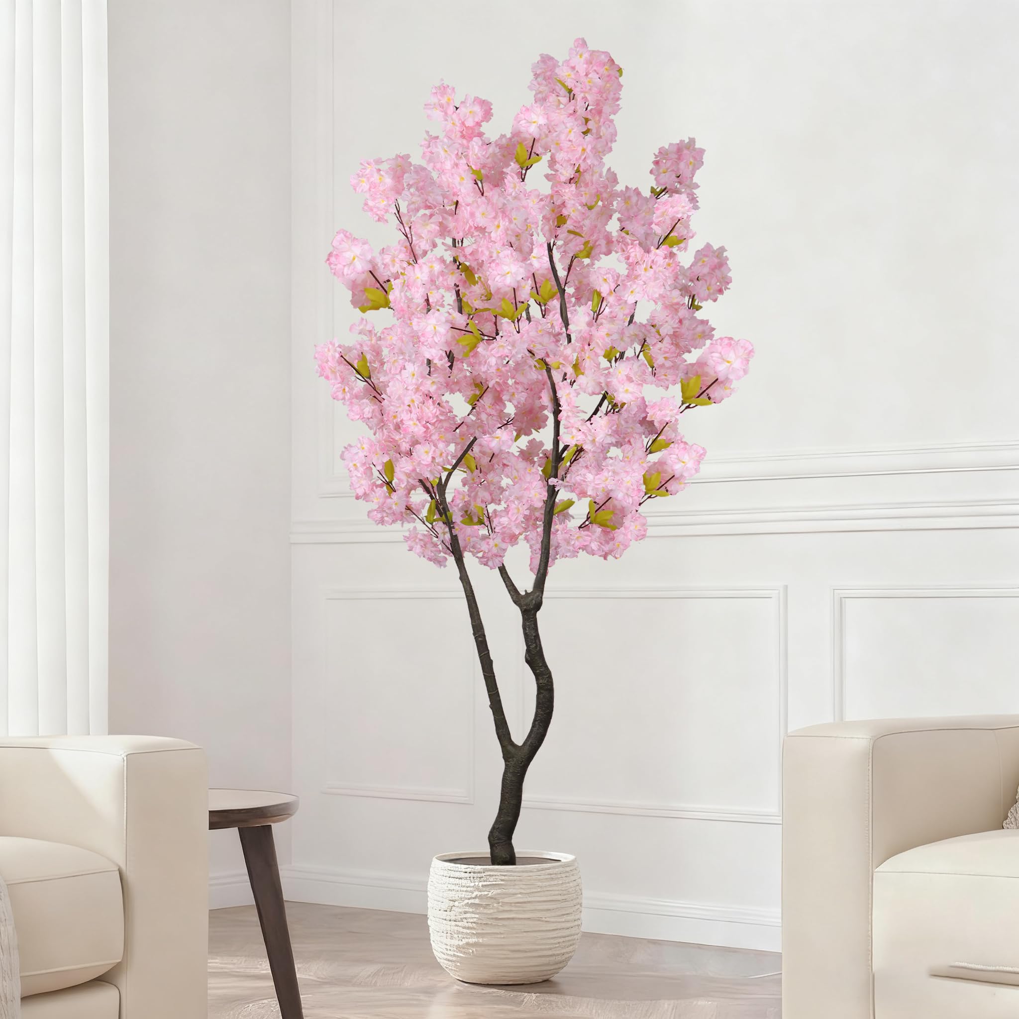DRACIT 6.5ft Pink Cherry Blossom Tree