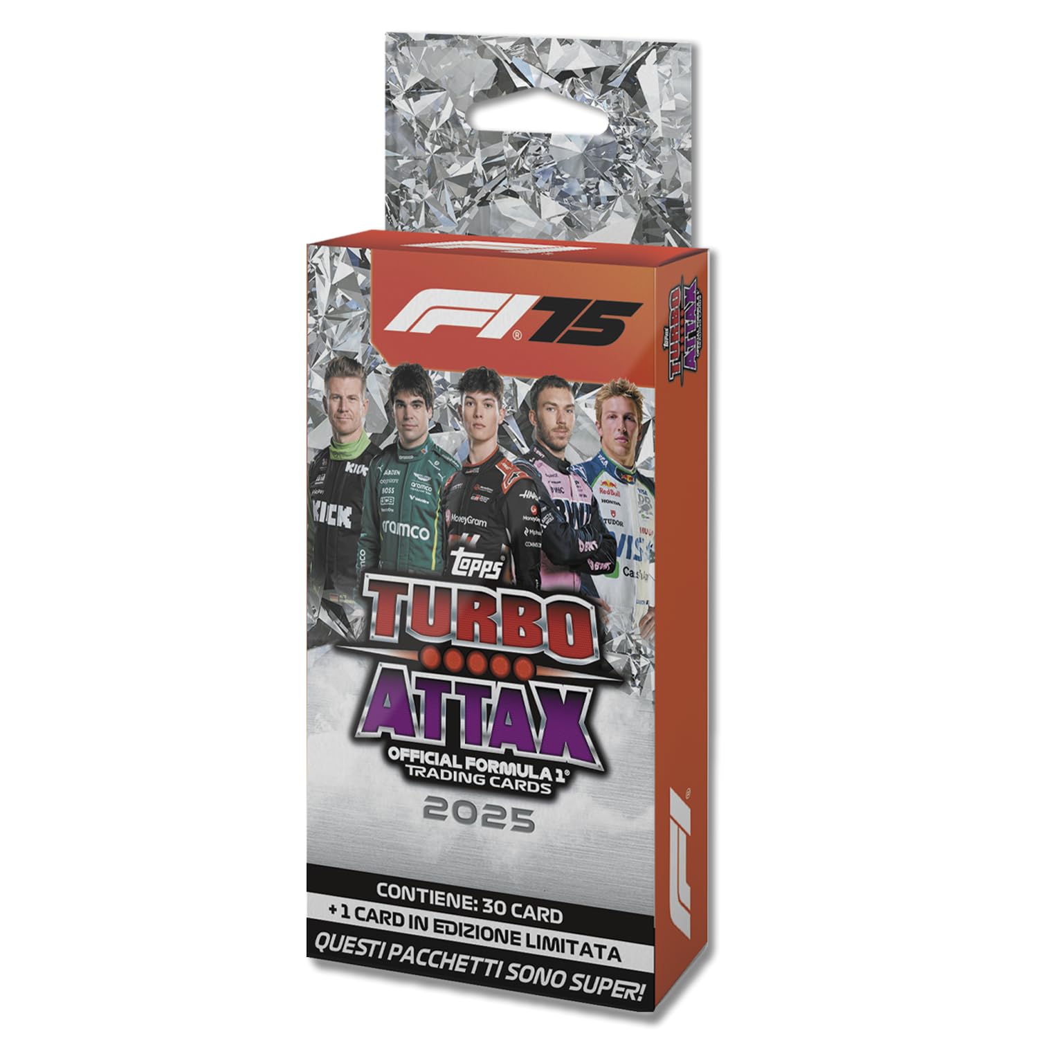 Topps Turbo Attax Formula 1 2025 - Value Box – contiene 31 carte Turbo Attax, inclusa una Edizione Limitata.