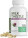 Bronson Milk Thistle Silymarin Marianum & Dandelion Root Liver Health Support, Antioxidant Support, Detox, 120 Capsules