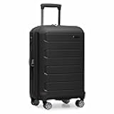 Pagosa Indestructible Hardshell Expandable Spinner Luggage, Black, 22-Inch Carry-on