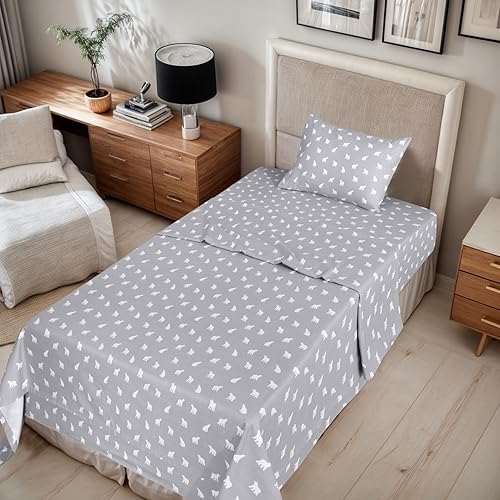 Miniatura 2 de RUVANTI Sábanas de franela 100 % algodón, 4 piezas, tamaño King, bolsillo profundo, cálidas, súper suaves, transpirables, absorben la humedad, para