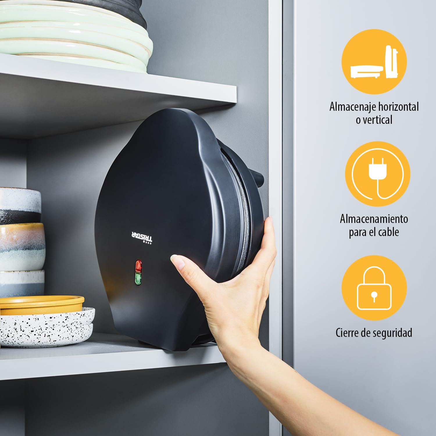 Tristar WF-1170 Máquina para hacer conos - Superficie de 20 cm - Accesorio para hacer conos
