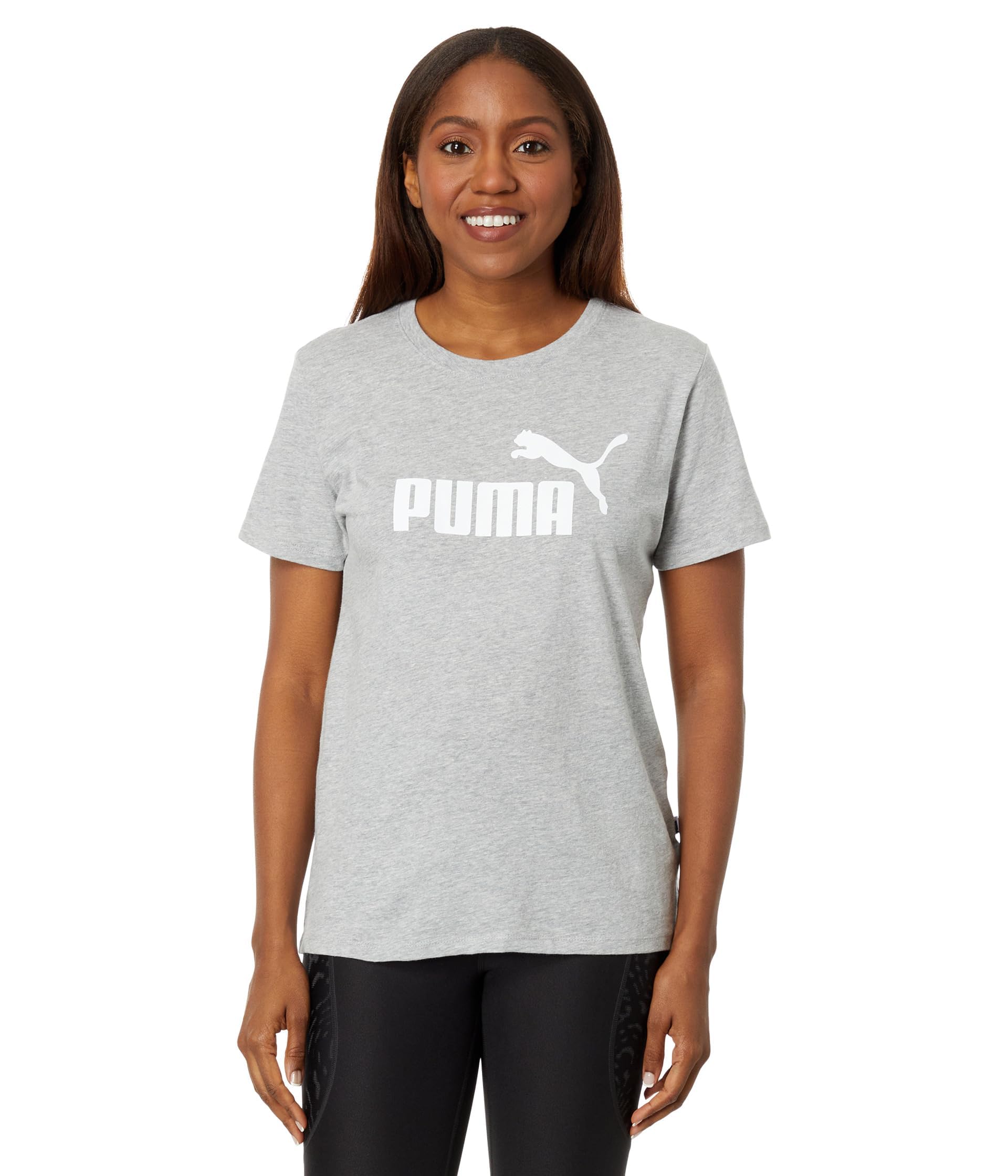 PUMA Koszulka damska Essentials Logo, Jasnoszary wrzosowy - Ah23, M