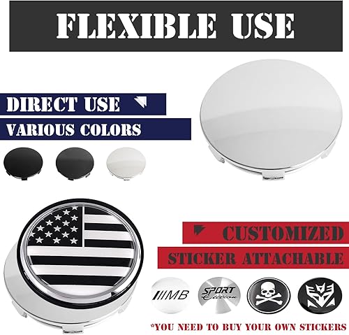 Miniatura 5 de KitsPro - Tapones centrales de 3.27 pulgadas (83 mm) para ruedas, compatibles con tapones centrales de ruedas Cadillac Chevy para llantas Escalade