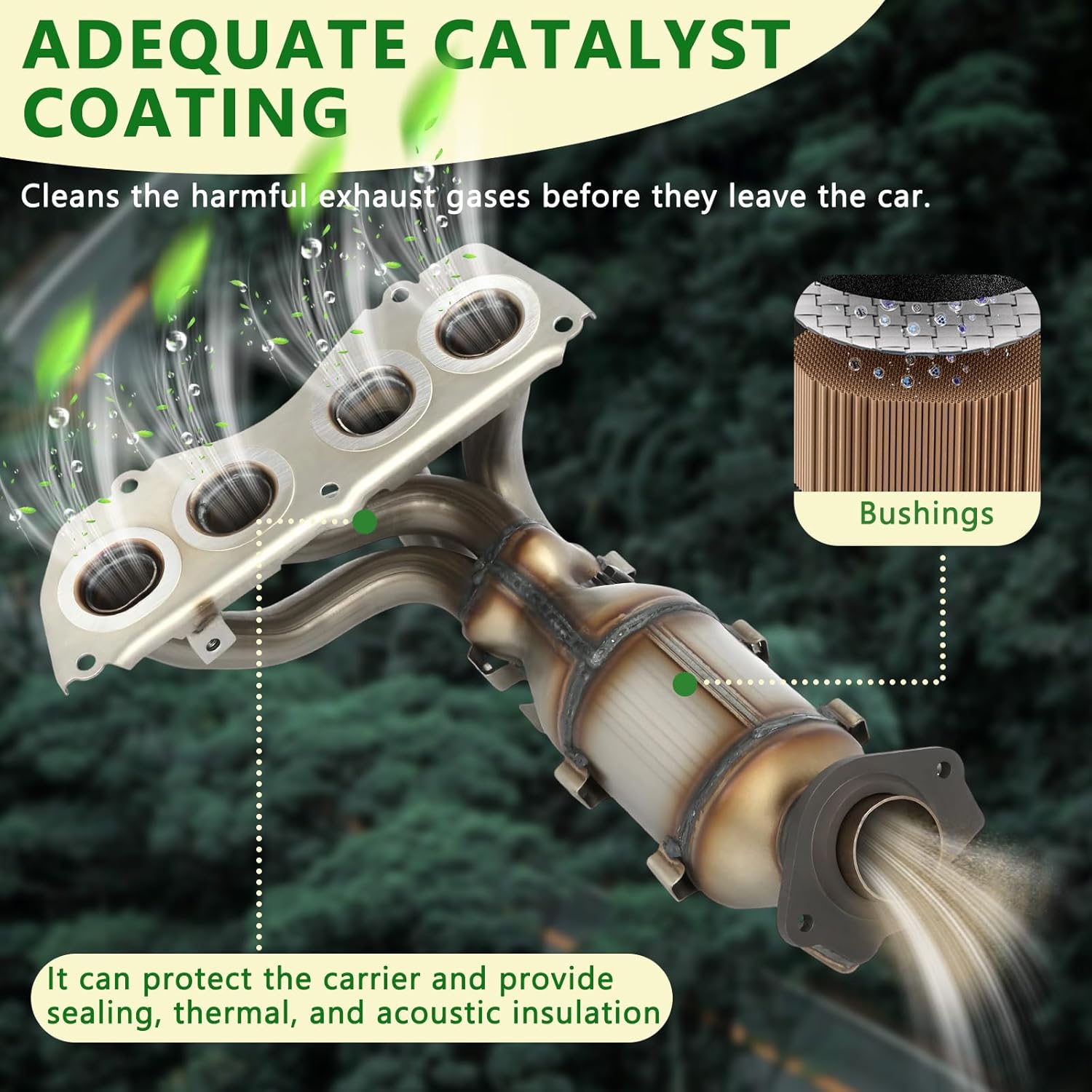 Catalytic Converter, QKVBKAU for Toyota Camry/Venza | EPA Compliant Replacement | OBD II & High Flow Design | catalytic convertor Replaces OEM# 16692, 641489, 41100