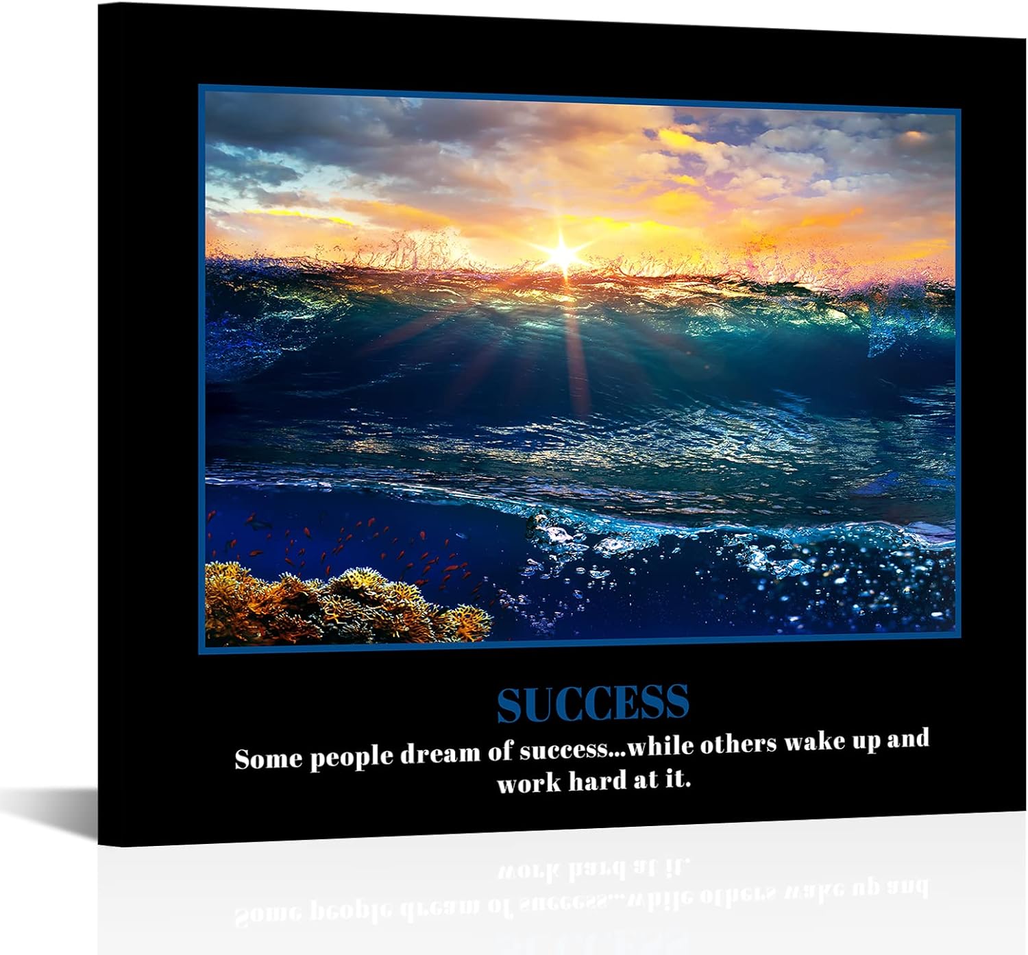 KREATIVE ARTS Success Canvas Quotes Wall Art Prints Inspiring Decor for Home & Office - Motivate Achievement with Uplifting Messages - Ideal Gift for Go-Getters 20x24inch