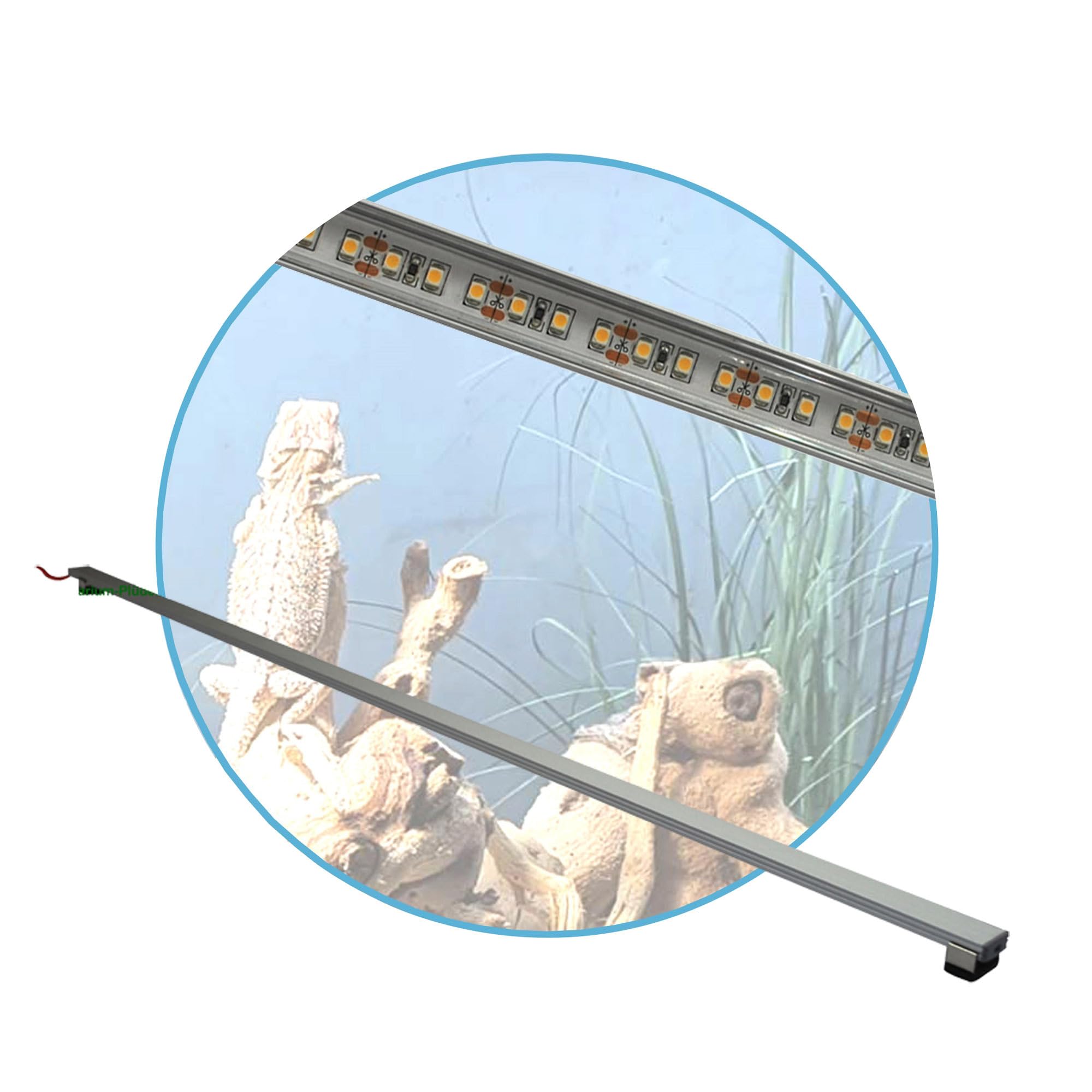 Terrarium LED Beleuchtung, 1x 40 cm LEDs für Wüsten Reptilien und Pflanzen