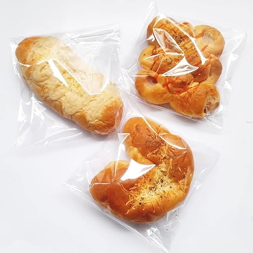 Miniatura 4 de Morepack Bolsas grandes para galletas para regalar, bolsas de celofán autosellantes de 7 x 7 pulgadas, bolsas de celofán resellables transparentes