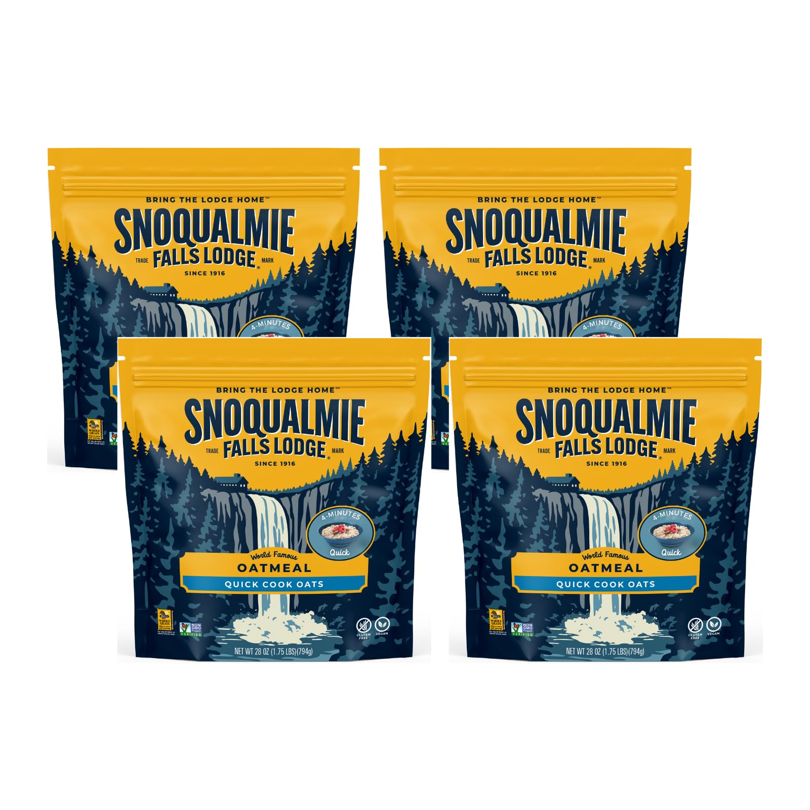 Amazon.com : Snoqualmie Falls Lodge Quick Cooking Oatmeal, 28 OZ