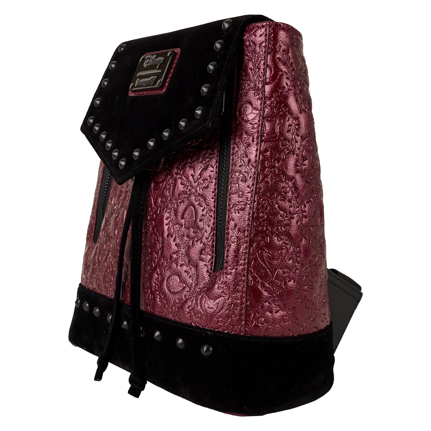Loungefly Disney Villains Mini Backpack - Black with Pastel Pink & Mint Disney + Loungefly - Villains Pastel Flames Mini Backpack | eBay main image 2
