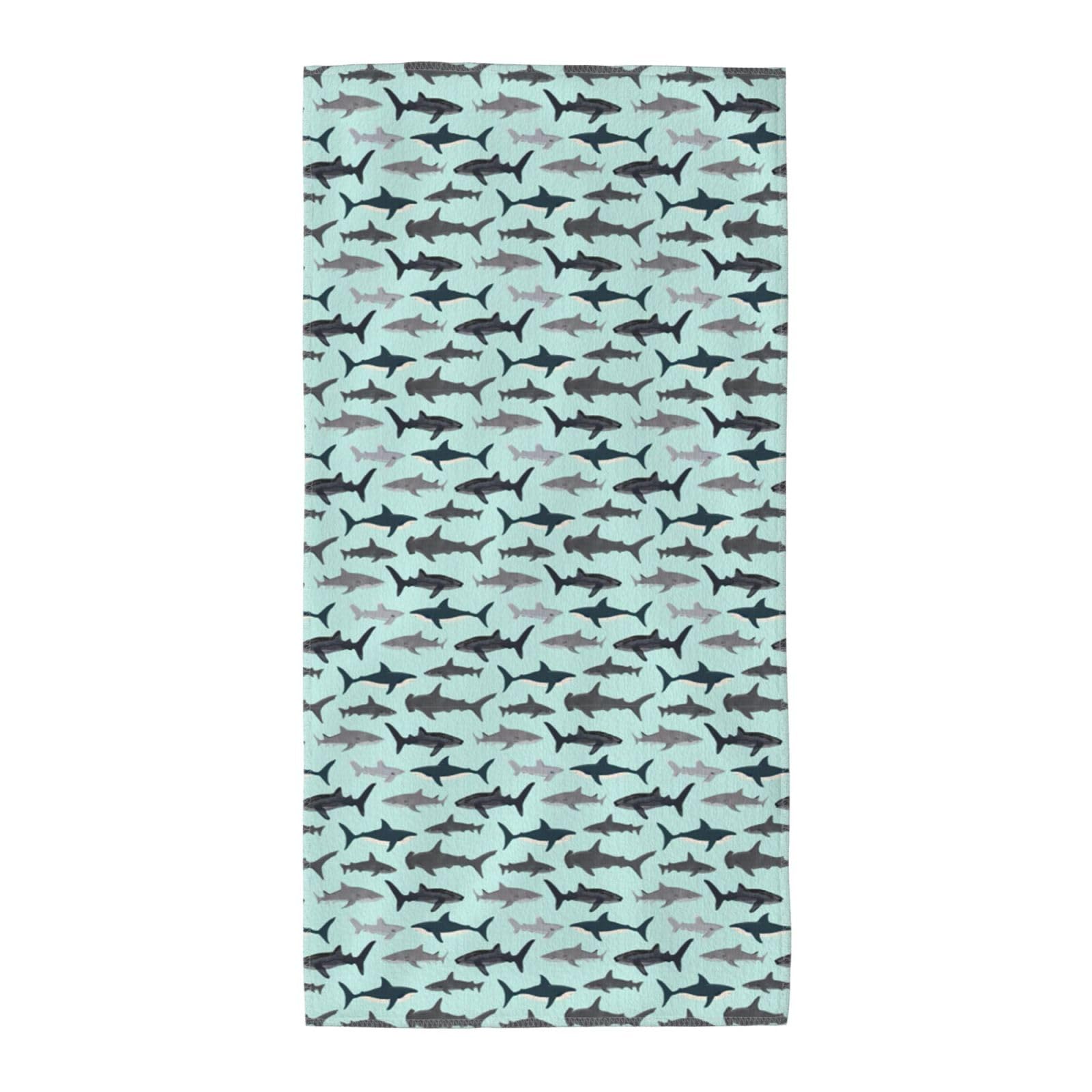 WYCZHY Shark Printed Quick Dry Beach Towel For Camping Travel Vacation